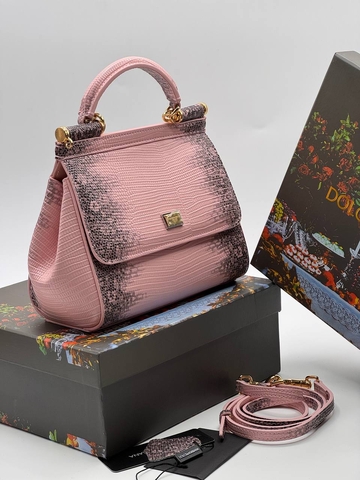 Dolce & Gabbana сумка женские натуральная кожа розовые люкс 926686UV