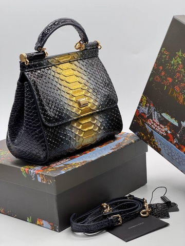 Dolce & Gabbana сумка женские натуральная кожа синие микс люкс 597950KL