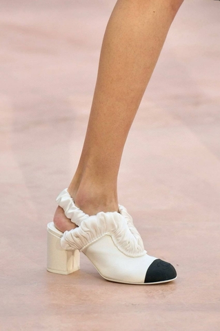Chanel туфли женские текстиль летние белые премиум 851009RE
