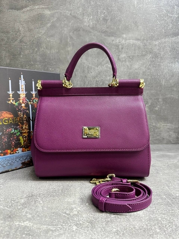 Dolce & Gabbana сумка женские натуральная кожа фиолетовые люкс 748022PA