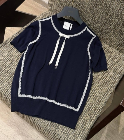 Dior футболка женские синие премиум 136300DT