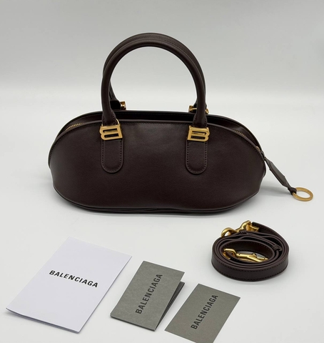 Balenciaga сумка женские натуральная кожа коричневые люкс 955061EQ