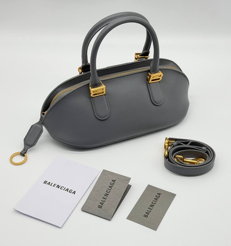 Balenciaga сумка женские натуральная кожа серые люкс 504070YK