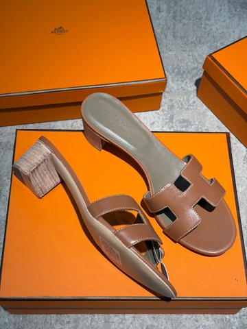Hermes сабо женские натуральная кожа летние оранжевые премиум 622292SP