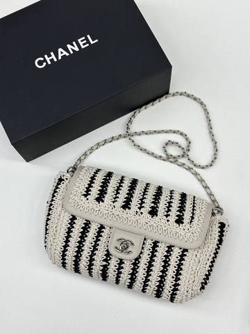 Chanel сумка женские текстиль белые люкс 242674YK