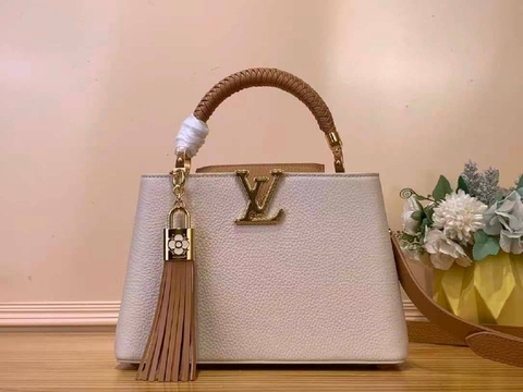 Louis Vuitton сумка женские натуральная кожа бежевые розовые премиум 572487LA