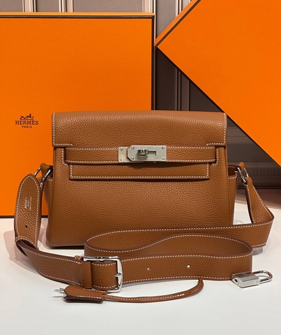 Hermes Kelly Messenger PM bag сумка мужские натуральная кожа оранжевые премиум 776359AQ