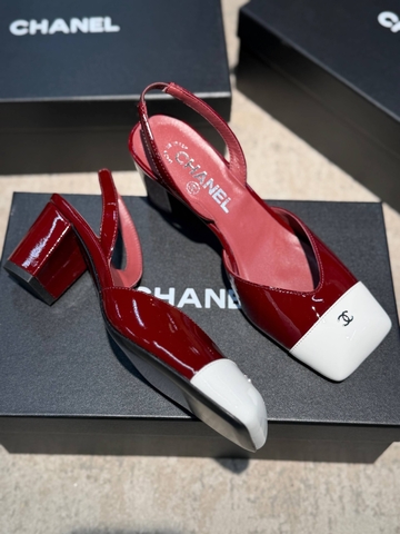 Chanel туфли женские натуральная кожа летние весенние / осенние красные премиум 969962FH