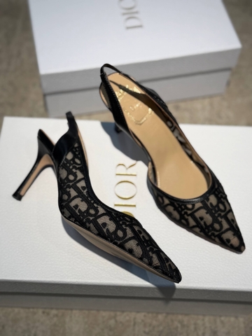 Dior туфли женские текстиль летние весенние / осенние черные премиум 808999FP