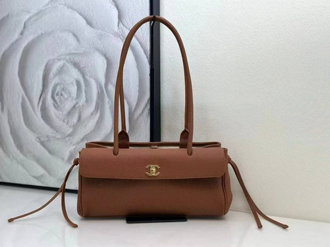 Chanel сумка женские натуральная кожа коричневые премиум 886446LM
