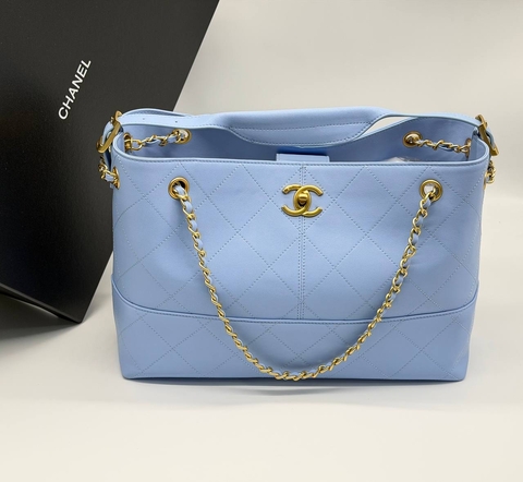 Chanel сумка женские натуральная кожа голубые люкс 931431AV