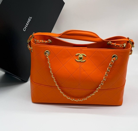 Chanel сумка женские натуральная кожа оранжевые люкс 644156TO