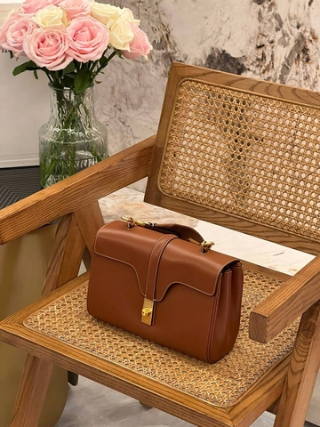 Celine Teen Soft16 сумка женские натуральная кожа оранжевые премиум 375786JO