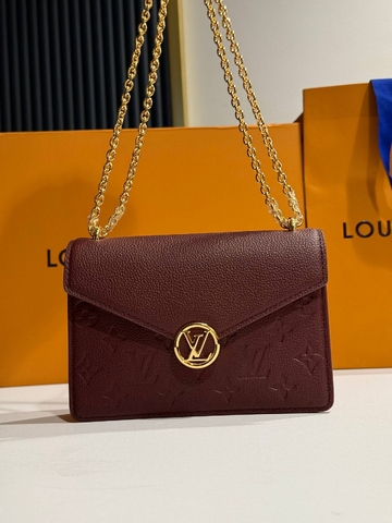 Louis Vuitton сумка женские натуральная кожа бордовые премиум 119391GK
