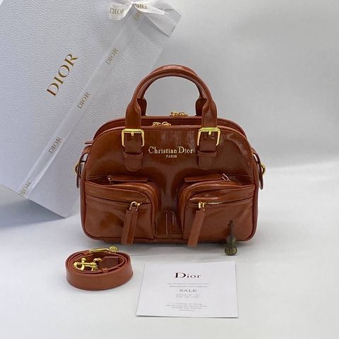 Dior сумка женские натуральная кожа оранжевые люкс 493397EU