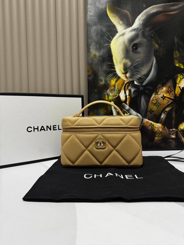 Chanel сумка женские натуральная кожа золотистые люкс 759202CU