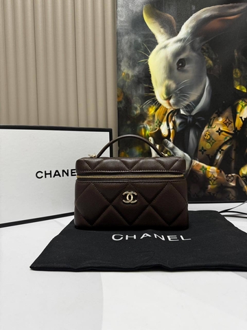 Chanel сумка женские натуральная кожа коричневые люкс 511256DF