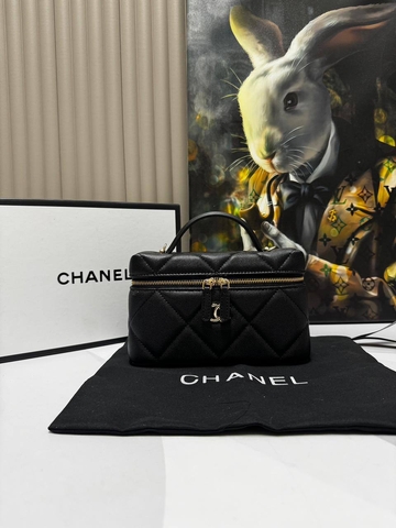 Chanel сумка женские натуральная кожа черные люкс 460837PB