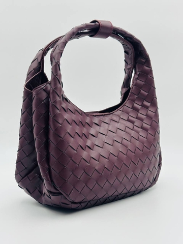 Bottega Veneta сумка женские натуральная кожа бордовые люкс 708329ED