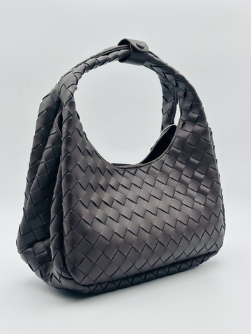 Bottega Veneta сумка женские натуральная кожа серые люкс 214886RY