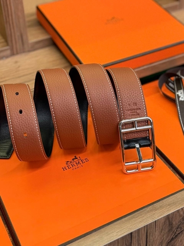 Hermes ремень мужские натуральная кожа оранжевые премиум 535262ZH