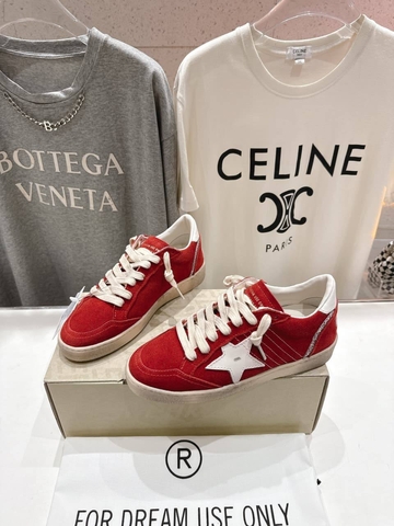 Golden Goose кроссовки женские натуральная замша летние весенние / осенние красные премиум 449964JU