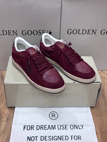 Golden Goose кроссовки женские натуральная замша летние весенние / осенние бордовые премиум 859222IQ