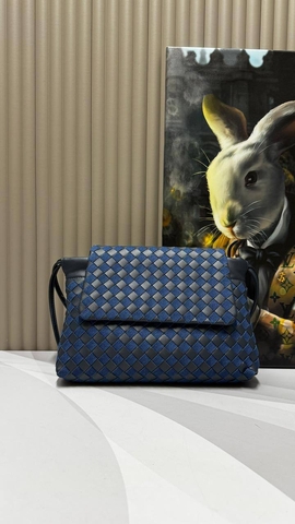 Bottega Veneta сумка женские натуральная кожа текстиль синие люкс 234553QI