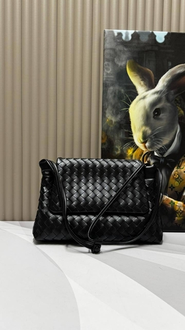 Bottega Veneta сумка женские натуральная кожа черные люкс 109866DH