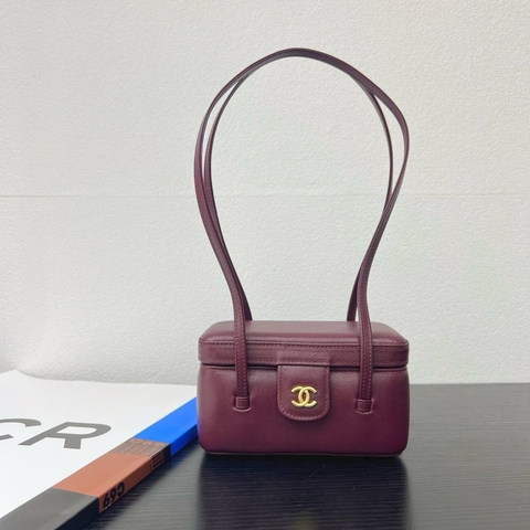 Chanel сумка женские натуральная кожа бордовые люкс 277666PP
