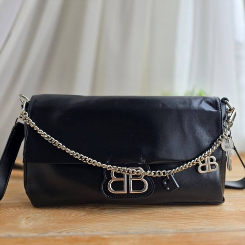 Balenciaga сумка женские натуральная кожа черные люкс 187030FS