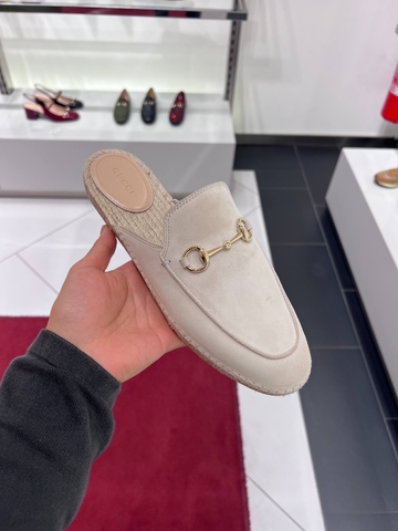 Gucci мюли женские натуральная замша летние весенние / осенние бежевые премиум 728526AA